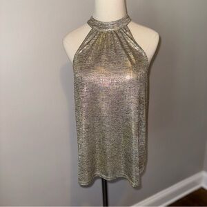 Sunday in Brooklyn Silver Sleeveless High Low Blouse